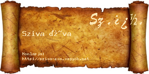 Sziva Éva névjegykártya